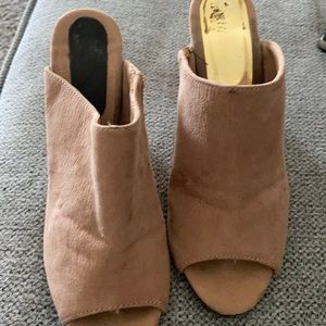 Nice nude high heel mules